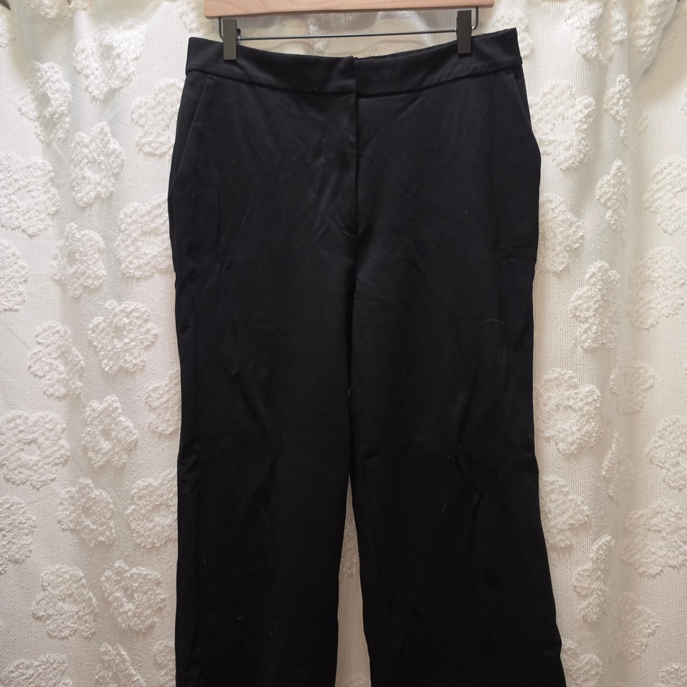 Quince Black Ultra-Stretch Ponte Straight Leg Pants Womens‎ Size 14 Workwear